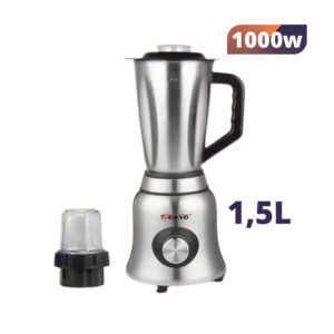 SOVIO SVO-3070S 1000W – Mixeur INOX 2bols non cassables – Capacité 1.5l- 3Mois Garantie