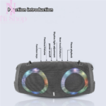 Haut parleur bluetooth Bass Boost - Hifi - XTRMM4LED - Noir