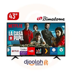 TV 43" Smart Binatone Full HD-BTVS 43FHDT2S2 6 mois de garantie