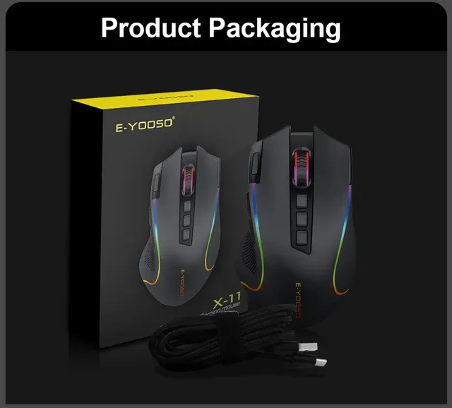 Souris gaming sans fil rechargeable E-YOOSO