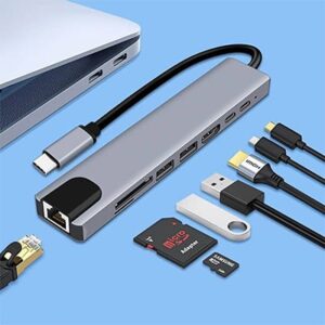 Adaptateur USB Hub 3.0 Type-c, 8 en 1