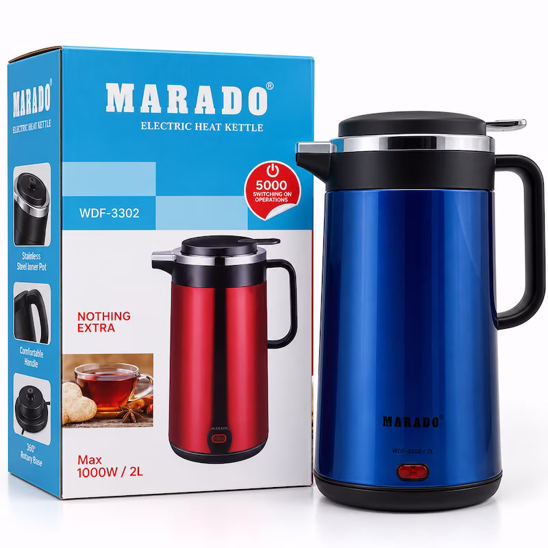 Bouilloire électrique thermos Marado WDF-3301 1000W avec capacité de 2 litres au Cameroun