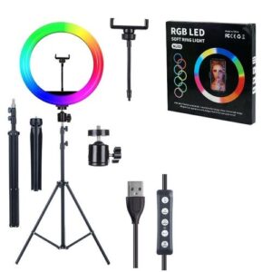 Ring Light LED - RVB - 12″ - Avec trépied pas cher