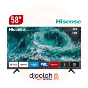 TV Smart Hisense 58 pouces - 58A6K- Ultra HD - 4K - HDR - 3 mois de garantie