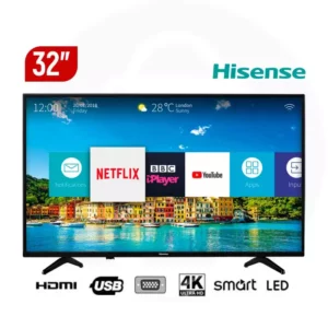 TV Smart Led HISENSE 32″ –32A4GS – FHD Numérique – Noir- 12 Mois Garantie